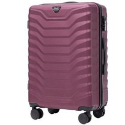 Walizka średnia Wings PEAFOWL 2.0 24" BURGUNDY. Czerwone walizki damskie Wings, bez wzorów, z materiału, średnie. Za 209.90 zł.