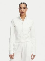 Tommy Jeans Bluza Metallic Logo DW0DW22580 Biały Slim Fit. Białe bluzy damskie Tommy Jeans, l, bez wzorów, z bawełny, bez ramiączek, bez kaptura. Za 489.99 zł.