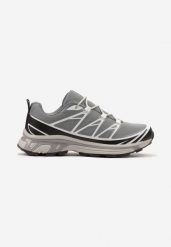Jasnoszare Sznurowane Buty Sportowe na Płaskiej Podeszwie z Ozdobnymi Przeszyciami Ililena. Szare buty sportowe męskie Born2be, bez wzorów, z jeansu, bez zapięcia. Za 109.99 zł.