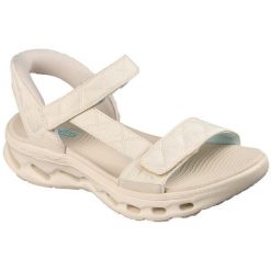Sandały damskie Skechers Go Walk Glide step 2.0 Sandal. Brązowe sandały damskie Skechers, bez wzorów, z materiału, bez obcasa, bez zapięcia. Za 490.00 zł.