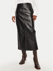 Bruuns Bazaar Spódnica z imitacji skóry Tuanella BBW4134 Czarny Regular Fit. Czarne spódnice damskie Bruuns Bazaar, bez wzorów, ze skóry. Za 319.99 zł.