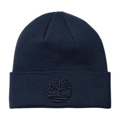 Czapka Beanie Tonal 3D Embroidery Niebieski - TB0A2PJR451. Niebieskie czapki męskie Timberland, bez wzorów. Za 174.60 zł.