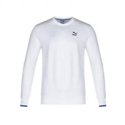 Bluza treningowa męska Puma Sport Crew Sweat. Białe bluzy męskie Puma, m, bez wzorów, sportowe, bez ramiączek, bez kaptura. Za 209.00 zł.