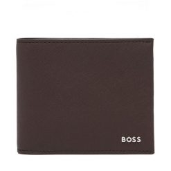 Portfel BOSS. Brązowe portfele męskie Boss, bez wzorów. Za 449.99 zł.