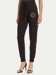 Versace Jeans Couture Spodnie dresowe 78HAAT00 Czarny Regular Fit. Czarne spodnie dresowe damskie Versace Jeans Couture, bez wzorów, z bawełny. Za 439.99 zł.