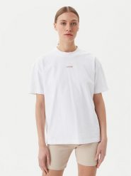 Calvin Klein Jeans T-Shirt Placed Institutional J20J225539 Biały Relaxed Fit. Białe t-shirty damskie Calvin Klein Jeans, xl, bez wzorów, z bawełny, bez kołnierzyka, bez ramiączek. Za 129.99 zł.