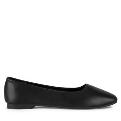 Baleriny JENNY. Czarne balerinki damskie Jenny, bez wzorów, bez obcasa, bez zapięcia. Za 59.99 zł.