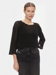 ONLY Sweter 15233173 Czarny Regular Fit. Czarne swetry nierozpinane damskie ONLY, l, bez wzorów, z syntetyku, bez kołnierzyka, bez ramiączek. Za 89.99 zł.