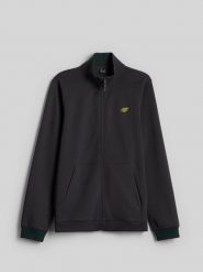 4F Bluza dresowa regular bez kaptura męska - szara XXL. Szare bluzy sportowe męskie 4F, m, bez wzorów, z bawełny, bez kaptura, trekkingowe. Za 229.99 zł.