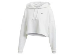 Bluza damska ADIDAS BB CP HOODIE 46. Białe bluzy damskie Adidas, bez wzorów, z bawełny, eleganckie, bez ramiączek, bez kaptura. Za 249.00 zł.