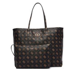 Torebka Guess. Brązowe shopperki damskie Guess, z aplikacjami, bez dodatków. Za 674.99 zł.