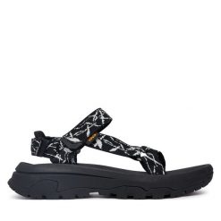Sandały Teva. Czarne sandały damskie Teva, bez wzorów, bez obcasa, bez zapięcia. Za 379.99 zł.
