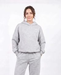 Damska bluza oversize UNLEASH WINGS GREY. Szare bluzy damskie Wings, uniwersalny, bez wzorów, z materiału, bez ramiączek, bez kaptura. Za 249.90 zł.