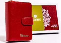 Peterson Skórzany portfel damski na zatrzask - Peterson. Portfele damskie Peterson. Za 223.75 zł.