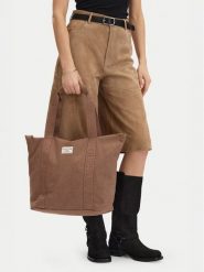 Guess Jeans Torebka CWBEO-GUESS-B-016-09 Brązowy. Brązowe shopperki damskie Guess Jeans, z aplikacjami, z jeansu, bez dodatków. Za 199.99 zł.