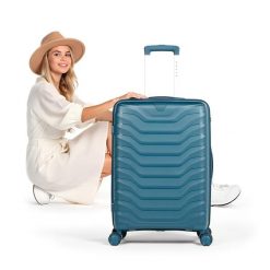 Walizka podróżna KADVA Sancho. Niebieskie walizki damskie KADVA, bez wzorów. Za 179.99 zł.