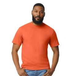 Koszulka Unisex Dla Dorosłych Softstyle Midweight. Brązowe bluzki damskie GILDAN, xl, bez wzorów, sportowe, bez kołnierzyka, bez ramiączek. Za 40.99 zł.