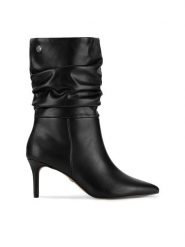 Nine West Botki WFA2786-1 Czarny. Czarne botki damskie Nine West, bez wzorów, ze skóry, bez obcasa, na szpilce, bez zapięcia. Za 299.99 zł.
