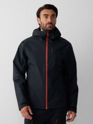 4F Kurtka trekkingowa membrana 10000 męska - czarna M. Czarne kurtki męskie 4F, na zimę, l, bez wzorów, klasyczne, bez kaptura. Za 399.99 zł.