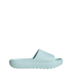 Klapki Adilette Lumia. Zielone klapki damskie Adidas, bez wzorów, z gumy, sportowe, bez obcasa, bez zapięcia. Za 159.99 zł.