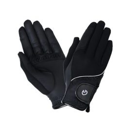 Rękawiczki Crystals black Equus Brand. Czarne rękawiczki męskie EQUUS CARE, bez wzorów, z materiału. Za 69.99 zł.