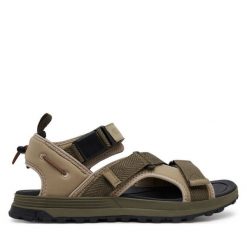Sandały Clarks. Brązowe sandały męskie Clarks, bez wzorów, bez zapięcia. Za 289.99 zł.