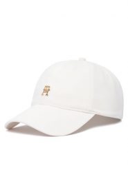 Tommy Hilfiger Czapka z daszkiem AW0AW18917 Biały. Białe czapki damskie Tommy Hilfiger, bez wzorów, z bawełny. Za 209.99 zł.