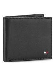 Tommy Hilfiger Portfel Eton Mini Cc Wallet AM0AM00655/83365 Czarny. Czarne portfele męskie Tommy Hilfiger, bez wzorów, ze skóry. Za 199.99 zł.