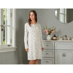 Koszula nocna rozm. L Mink L757256. Brązowe szlafroki damskie Massana Homewear, l, bez wzorów, z bawełny, bez ramiączek, bez kaptura. Za 239.00 zł.
