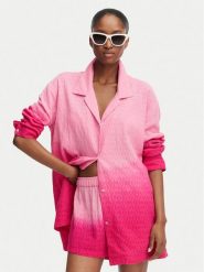 Roxy Koszula Ocean Gradient ERJX603490 Różowy ciemny Oversize. Czerwone koszule damskie Roxy, xl, bez wzorów, z bawełny, bez kołnierzyka, bez ramiączek. Za 259.99 zł.