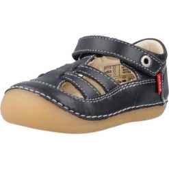 Sandały KICKERS SUSHY Niebieski. Niebieskie sandały damskie Kickers, bez wzorów, ze skóry, bez zapięcia. Za 237.50 zł.