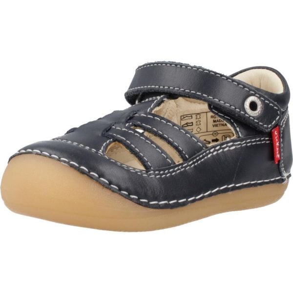 Sandały KICKERS SUSHY Niebieski. Niebieskie sandały damskie Kickers, bez wzorów, ze skóry, bez obcasa, bez zapięcia. Za 235.45 zł.