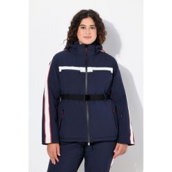 Damskie Kurtka sportowa wodoodporna dwukierunkowy zamek błyskawiczny. Niebieskie kurtki sportowe damskie Ulla Popken, na zimę, plus size, bez wzorów, z materiału, bez ramiączek, bez kaptura, narciarskie. Za 849.99 zł.