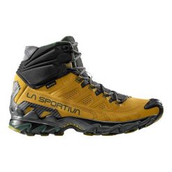 Skórzane buty trekkingowe La Sportiva Ultra Raptor II GTX Mid. Żółte trekkingi męskie La Sportiva, na zimę, z gore-texu, bez zapięcia. Za 1,088.20 zł.