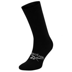 Skarpety sportowe unisex Reebok ACT FO MID CREW SOCK. Czarne skarpety męskie Reebok, bez wzorów. W wyprzedaży za 25.00 zł.