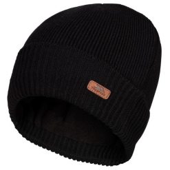 Wodoodporna Czapka Unisex Dla Dorosłych Chuck. Czarne czapki damskie Trespass, z aplikacjami, z dzianiny. Za 82.99 zł.