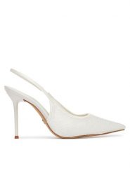 Aldo Szpilki Pearlescent 14296114 Biały. Białe szpilki damskie Aldo, bez wzorów, z materiału, bez obcasa, na szpilce, bez zapięcia. Za 499.99 zł.