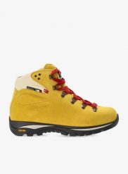 Buty turystyczne damskie Zamberlan Kjon GTX. Żółte obuwie trekkingowe damskie Zamberlan, z gore-texu, bez zapięcia. Za 697.39 zł.