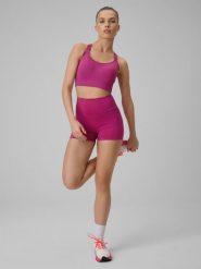 4F Legginsy krótkie treningowe damskie - różowe XS. Czerwone legginsy damskie 4F, bez wzorów. Za 79.99 zł.