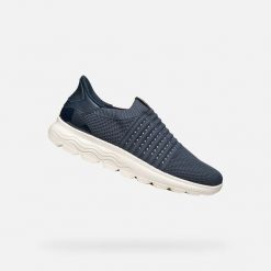 Buty GEOX D SPHERICA PLUS Niebieski. Niebieskie obuwie trekkingowe damskie Geox, z materiału, bez zapięcia. Za 405.99 zł.