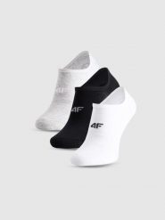 Skarpety casual stopki męskie (ZESTAW 3 szt.) 4F 4FWMM00USOCM477. Skarpety męskie 4F, bez wzorów, z bawełny. Za 44.99 zł.