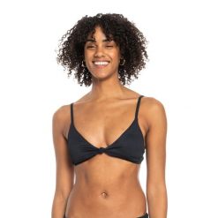 Góra od stroju kąpielowego ROXY Love The Surf Knot. Białe bikini Roxy, xs, bez wzorów. Za 79.99 zł.