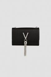 VALENTINO Czarna torebka Divina. Czarne torebki do ręki damskie Valentino by Mario Valentino, bez wzorów, bez dodatków. W wyprzedaży za 280.99 zł.