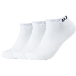 Skarpetki sportowe dla dorosłych 3PPK Mesh Ventilation Socks. Białe skarpetki damskie Skechers, bez wzorów, z meshu. Za 25.99 zł.