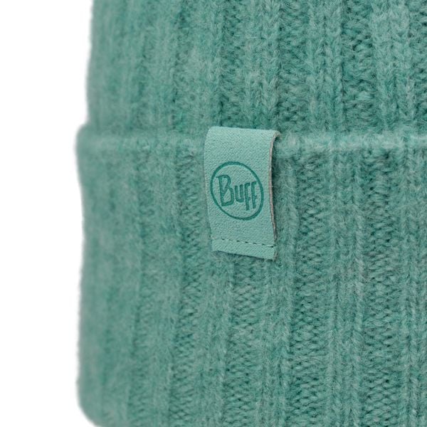 Czapka BUFF KNITTED BEANIE NILAH MINT. Zielone czapki damskie Buff, bez wzorów, z elastanu. Za 199.90 zł.