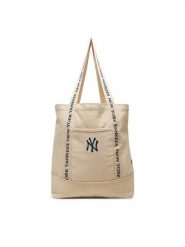 New Era Torebka New York Yankees MLB Strap Canvas Tote 60595127 Beżowy. Brązowe shopperki damskie New Era, bez wzorów, z materiału, bez dodatków. Za 149.99 zł.