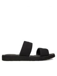 Calvin Klein Klapki Double Strap Cv Logo HM0HM01801 Czarny. Czarne klapki męskie Calvin Klein, bez wzorów, z materiału, bez zapięcia. Za 229.99 zł.