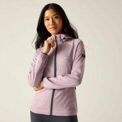 Damska bluza z kapturem i rozciągliwym zamkiem błyskawicznym Ferna Marl Midlayer. Niebieskie bluzy damskie Regatta, m, bez wzorów, z materiału, klasyczne, bez ramiączek, z kapturem. Za 169.99 zł.