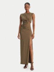 Bardot Sukienka wieczorowa Felix 60289DB Zielony Slim Fit. Zielone sukienki damskie Bardot, bez wzorów, z syntetyku, wizytowe, bez kołnierzyka, bez ramiączek. Za 549.99 zł.