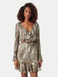Guess Sukienka codzienna W6YK35 W2959 Zielony Regular Fit. Zielone sukienki damskie Guess, na co dzień, xxl, z aplikacjami, z syntetyku, bez kołnierzyka, bez ramiączek, proste. Za 654.99 zł.